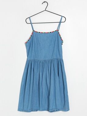 Vintage Tommy Hilfiger Denim Embroidered Dress
